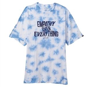 Victoria's Secret PINK One Size Fits All Blue Tie-Dye Tee